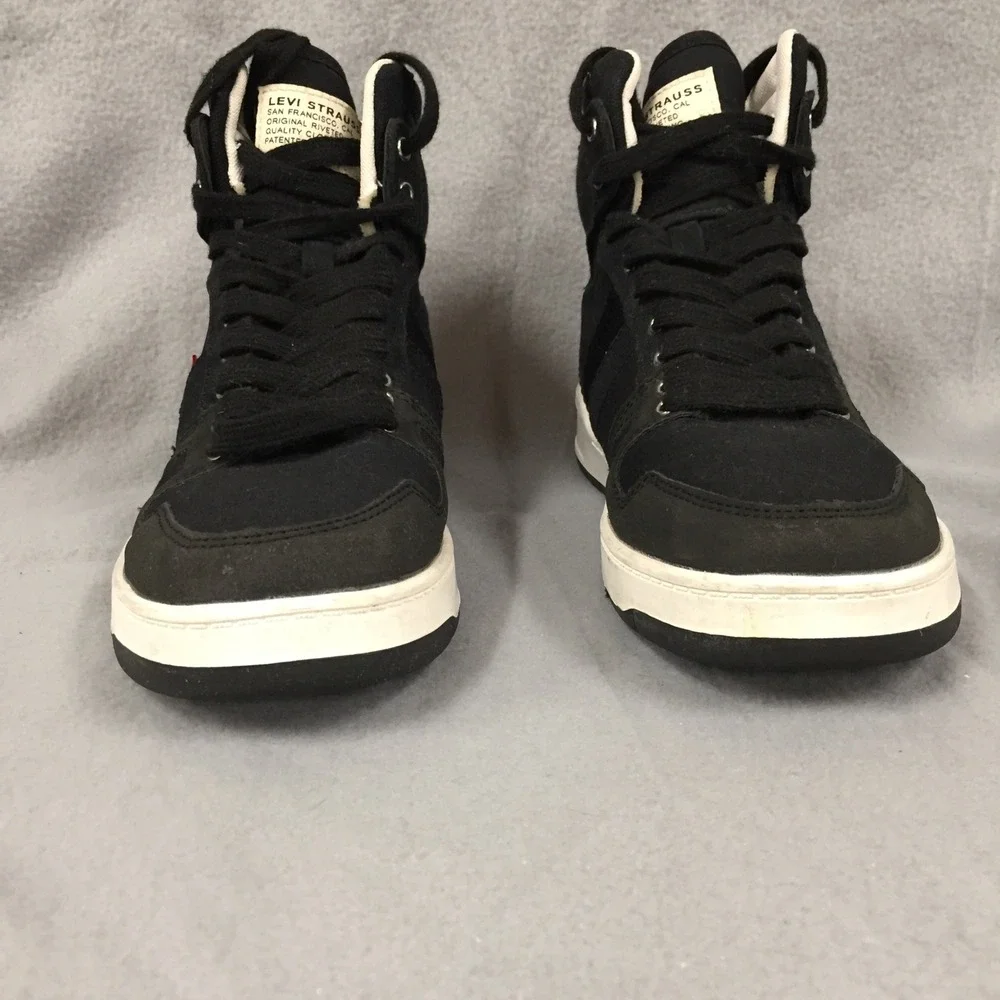 Levis Womens Black Textile High Top Sneakers Size 7‎ 52028401A1